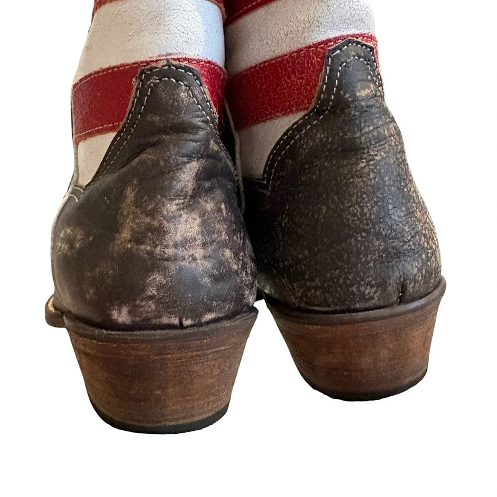 Roper American Beauty Flag Ankle Boots, Sz 9 - Picture 10 of 16